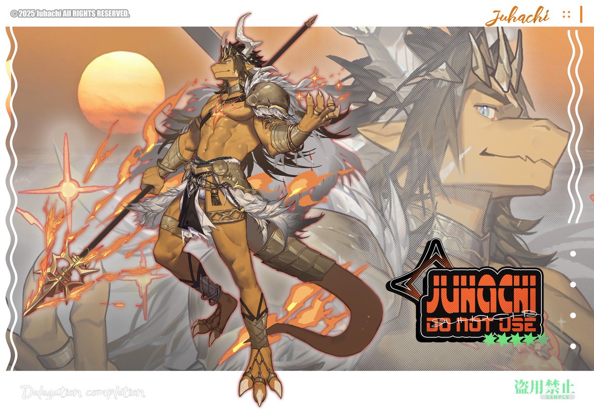 今天不搞黄哎～今天来耍帅😎
有点像灵基再临，其实是服装逐渐设计的过程