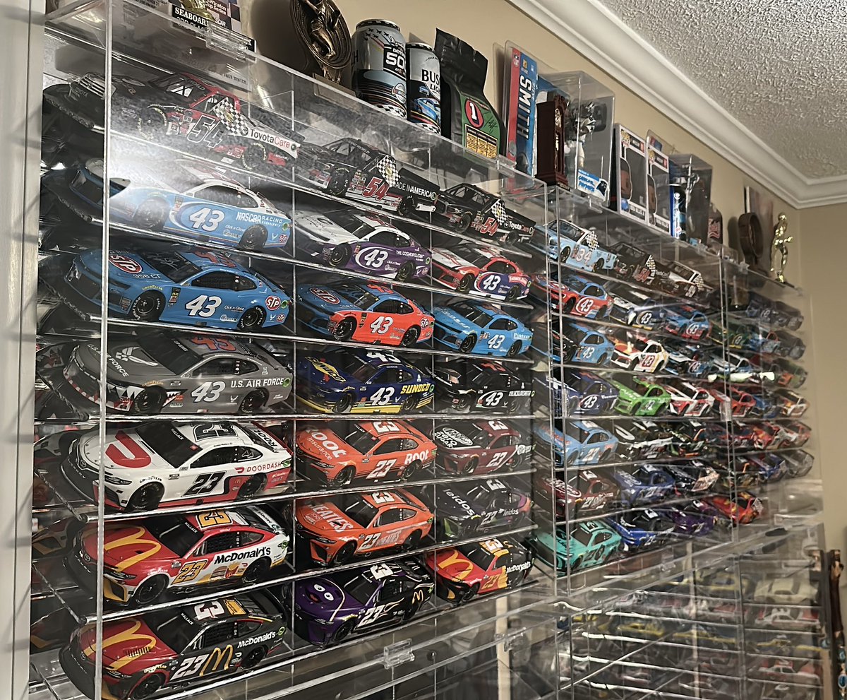 Where it started vs where it is. The addiction is real, with 5 more on the way. I’m trying to have the most complete <a href="/BubbaWallace/">Bubba Wallace</a> diecast there is. Collection includes all 6 custom truck wins and various custom cup cars, along with every cup car produced.