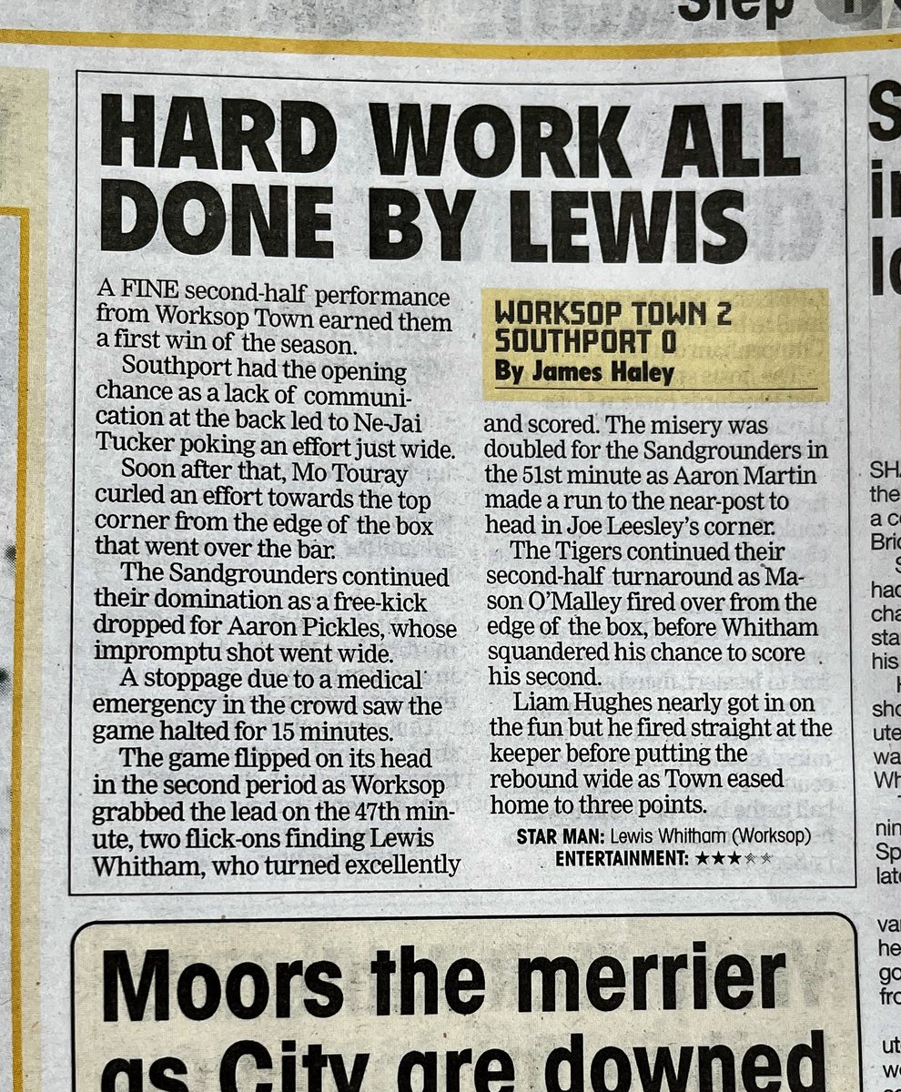 James Haley (@jameshaley05) on Twitter photo ✍️ Delighted to be back in print with <a href="/NonLeaguePaper/">The Non-League Paper</a>, reporting on Worksop’s impressive victory over Southport. ✍️ Delighted to be back in print with <a href="/NonLeaguePaper/">The Non-League Paper</a>, reporting on Worksop’s impressive victory over Southport.