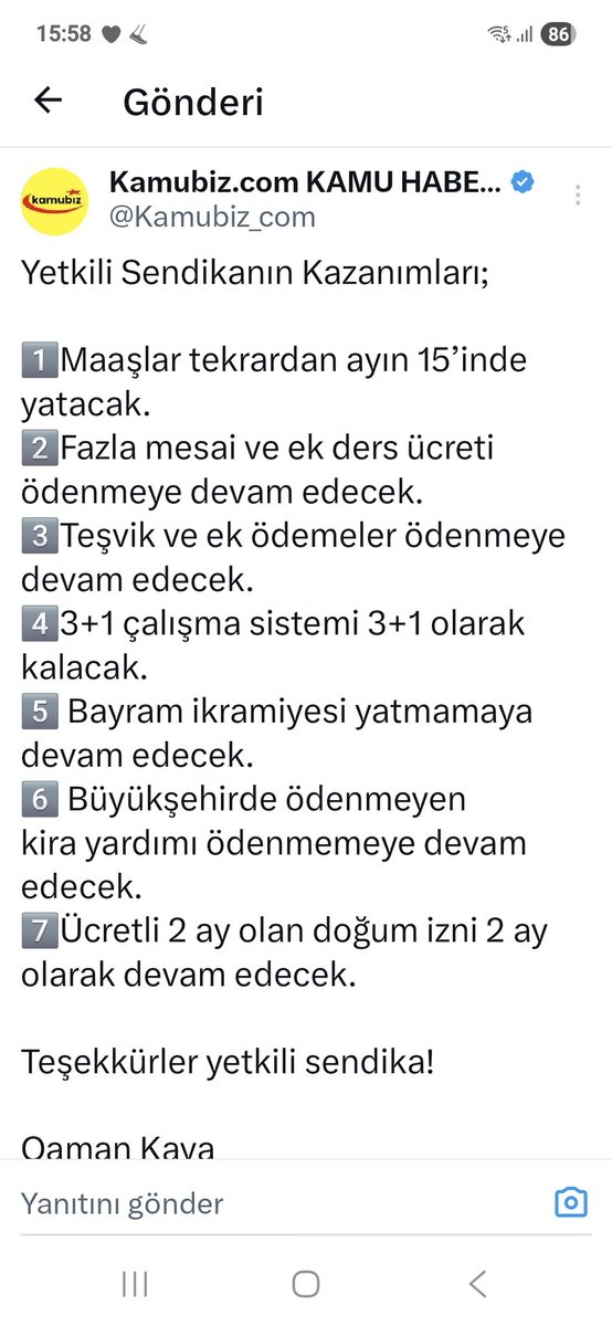 SalihSungu1's tweet photo. İşte kazanımlar...!!#MemuruSattınız https://t.co/4vmlW1MMnP
