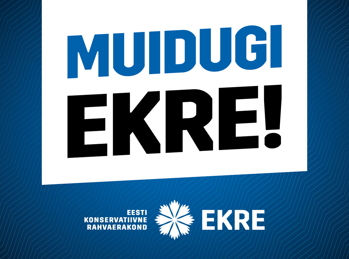 🇪🇪 #MuidugiEKRE 🇪🇪
 
EKRE - Eesti Konservatiivne Rahvaerakond esitles täna oma loosungit ja programmi eelseisvateks kohalike omavalitsuste valimisteks.
 
Eelolevatel valimistel saab tabada kaks kärbest ühe hoobiga: aidata oma kodukandi volikogusse põhimõttekindel, eestimeelne ja