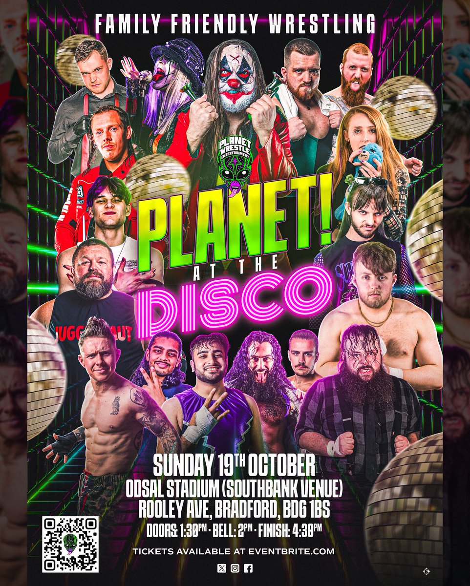 Show announcement for Bradford!! 🛸👽 We return to Odsal Stadium this Halloween to showcase Planet! At The Disco!! Get tickets now at  eventbrite.com/e/157436256380…