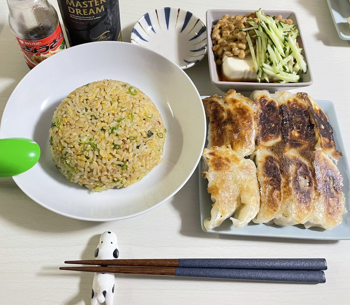 今宵はチャーハン＆餃子！！おもち飯店も元気に営業中です🥰ごちそうさまでした✨
#おもち食堂