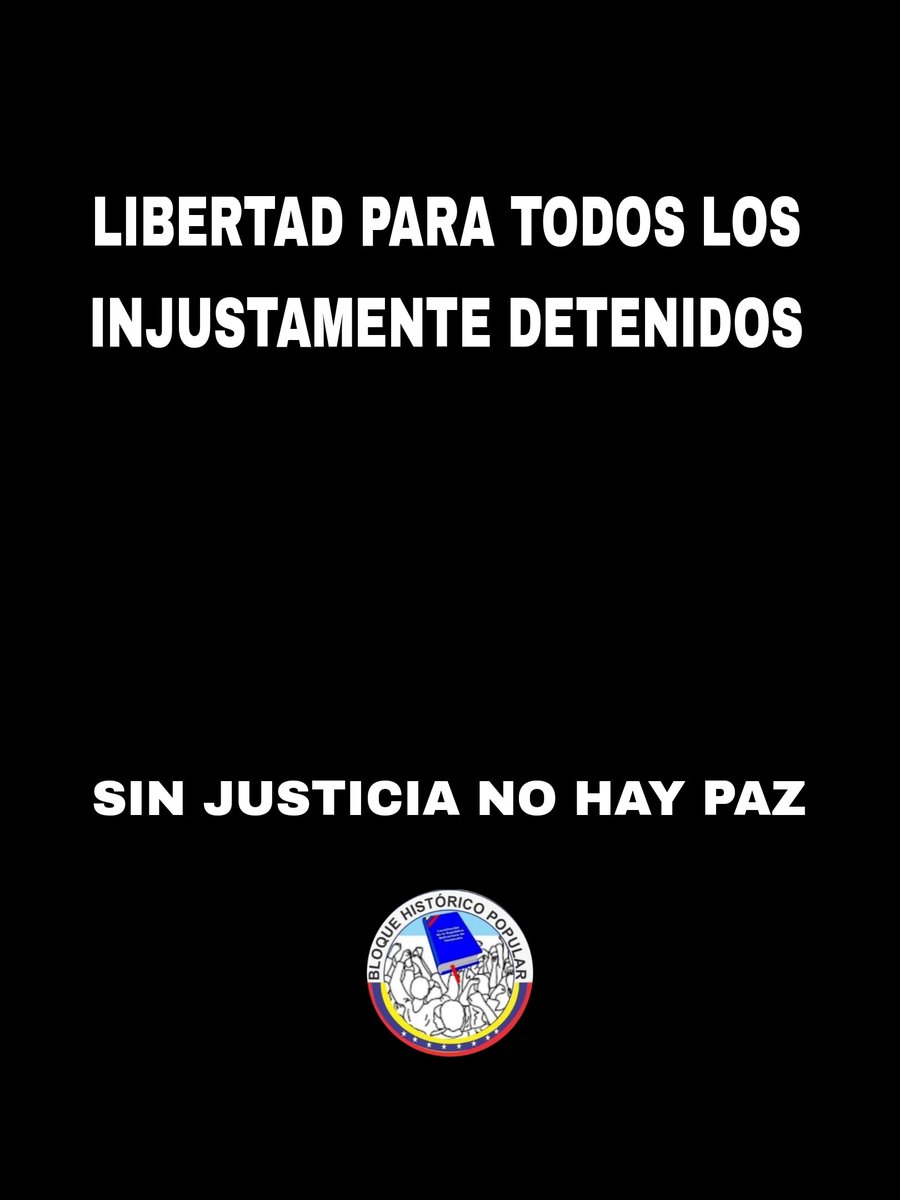 Libertad para todos los injustamente detenidos

#UnActoDePaz