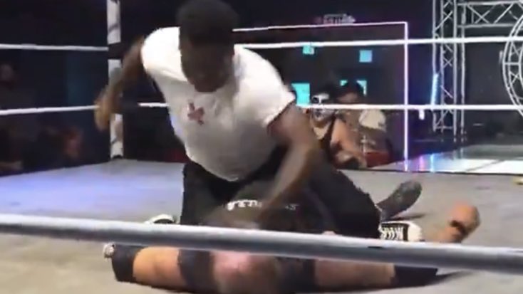 JohnCremeansX's tweet image. Real or Staged? Raja Jackson, son of MMA Fighter Rampage Jackson loses it on Pro Wrestler Syko Stu and brutally goes insane! Too much video exists of a pre-fight altercation, the fight and then him on phone in parking finding out the wrestler was still down. What do you think?