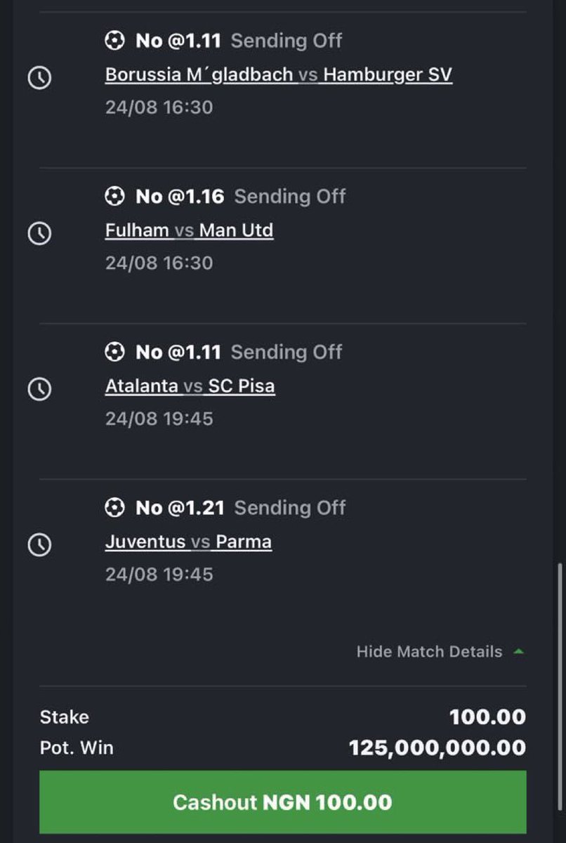Sending off (No)🥶  -  100 Naira wins 125 Million💯🔥🔥🔥🔥🥶🥶🥶💰🥶🎉

Get code here and play now . Starting soon👇👇👇Don’t miss this game pls🥶

Copy code here👇👇👇

t.me/+pOpbDy7KjfViM…

Join and copy code 👆👆👆