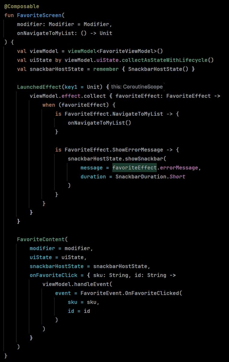 metehanbolatt's tweet image. 👉 MVI 👈
Let&apos;s talk about a topic that has been frequently discussed in forums.

Here is the structure I simply use in MVI projects.

If you have any ideas, we can discuss it and take it to a more advanced level.

#Kotlin #Android #AndroidDevs #JetpackCompose #MVI
