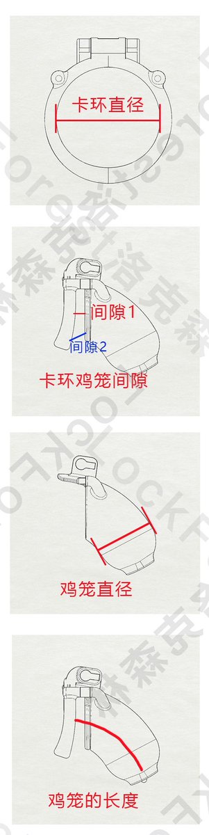 1.卡环直径42mm
2.间隙一5mm 间隙二8mm
3.笼直径33mm
4.笼长度62mm
因为🥚比较小所以间隙属于比较小的，疲软状态下笼子的长度可能有点长，但可以避免勃起的时候龟头突出摩擦到。