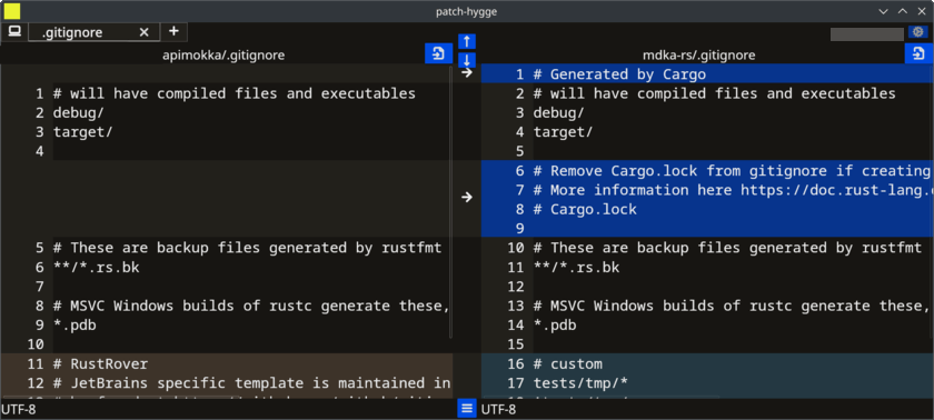 nabbisen's tweet image. #ArchLinux desktop:
Diff viewer 🔎 in development.

Install 💁‍♀️
```
yay -S forskscope
```