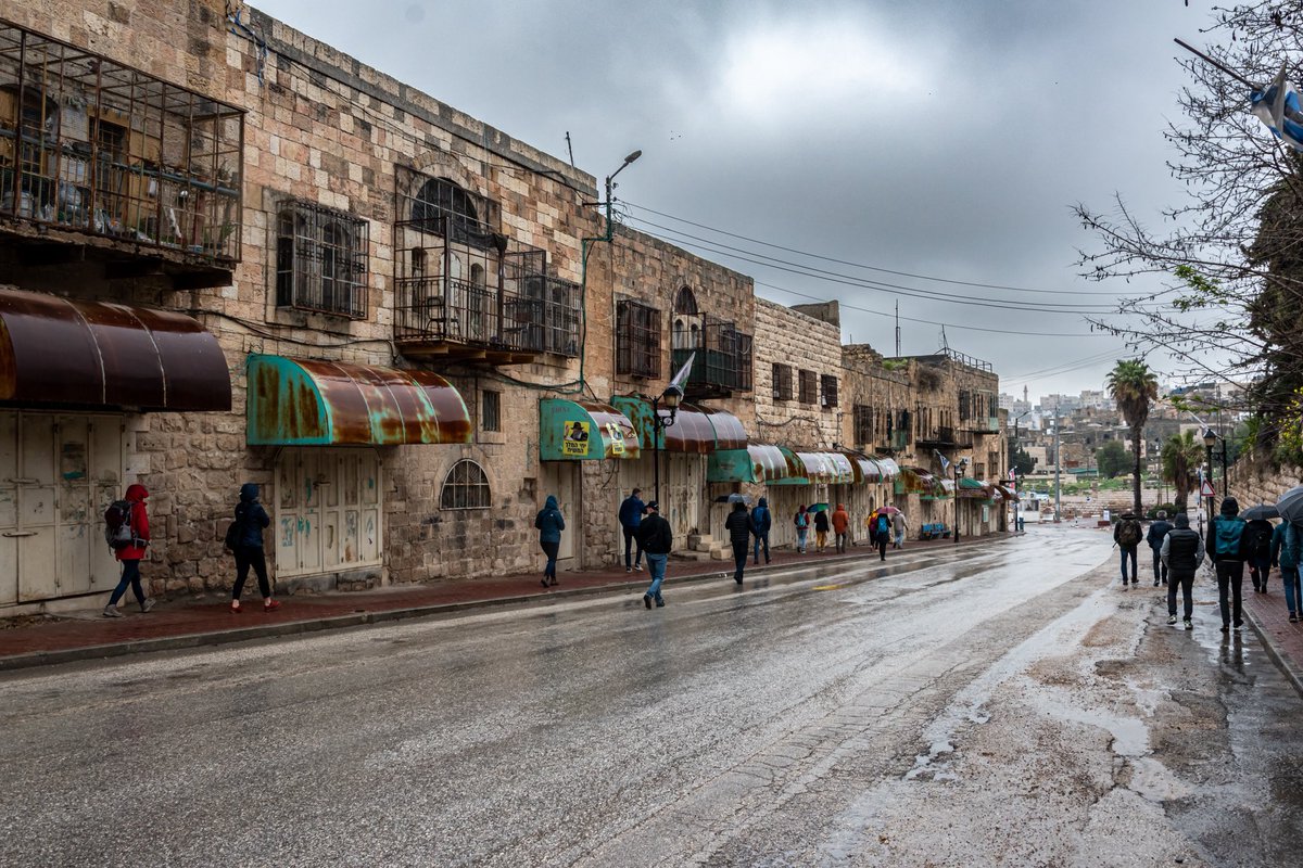 Since this morning, the army has kept the checkpoints in Tal Rumieda closed, preventing any Palestinian  from entering or leaving. The closure is to allow Israeli settlers to pave the road on Shuhada Street.
