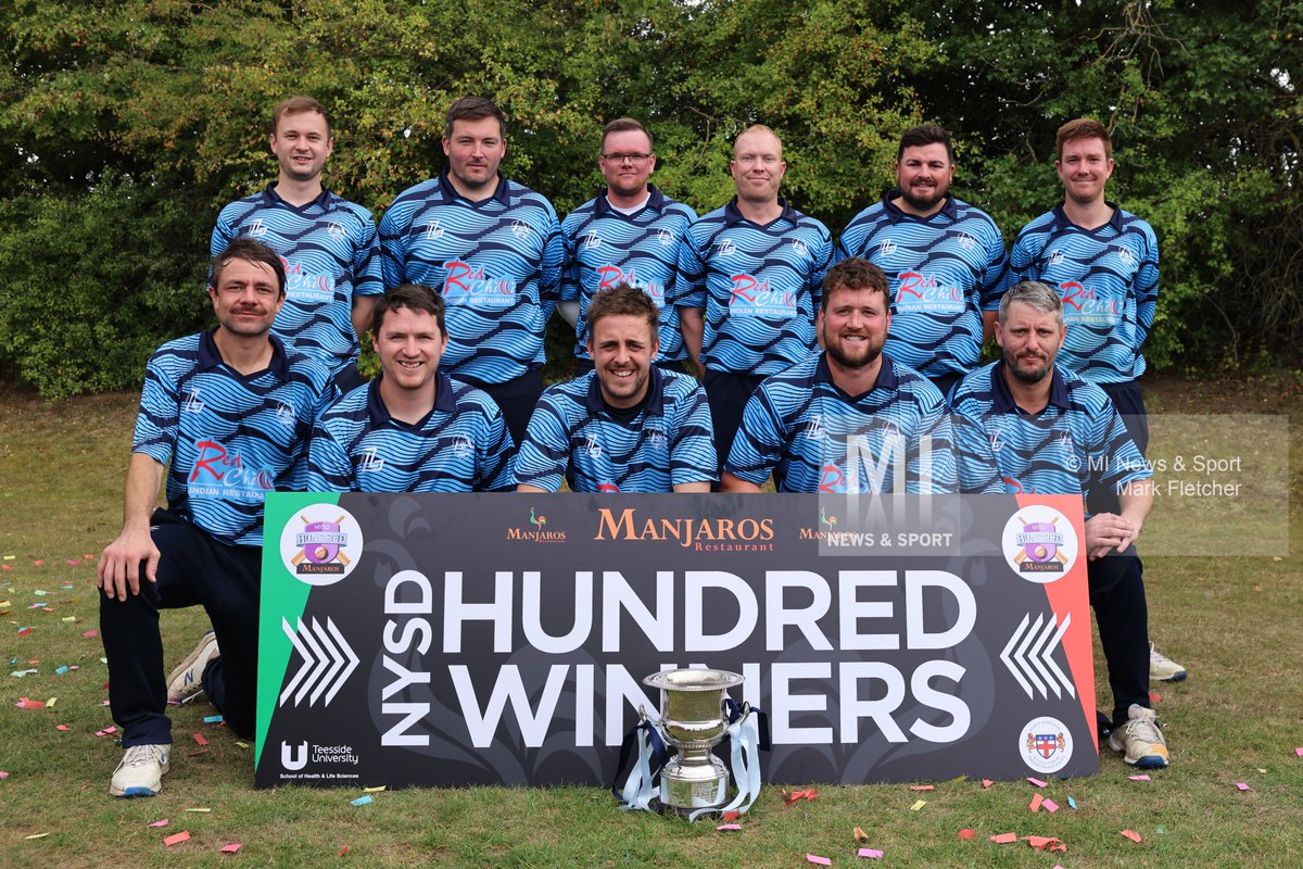 Congratulations to <a href="/ShildonBRCC/">Shildon Railway CC</a> who won the <a href="/NYSDCricket/">Official NYSDCricket</a> @manajaros Division 2/3 100 Final with victory over <a href="/StocktonCC/">Stockton CC</a> <a href="/CricketMarton/">Marton Cricket Club 💙</a> #NYSD