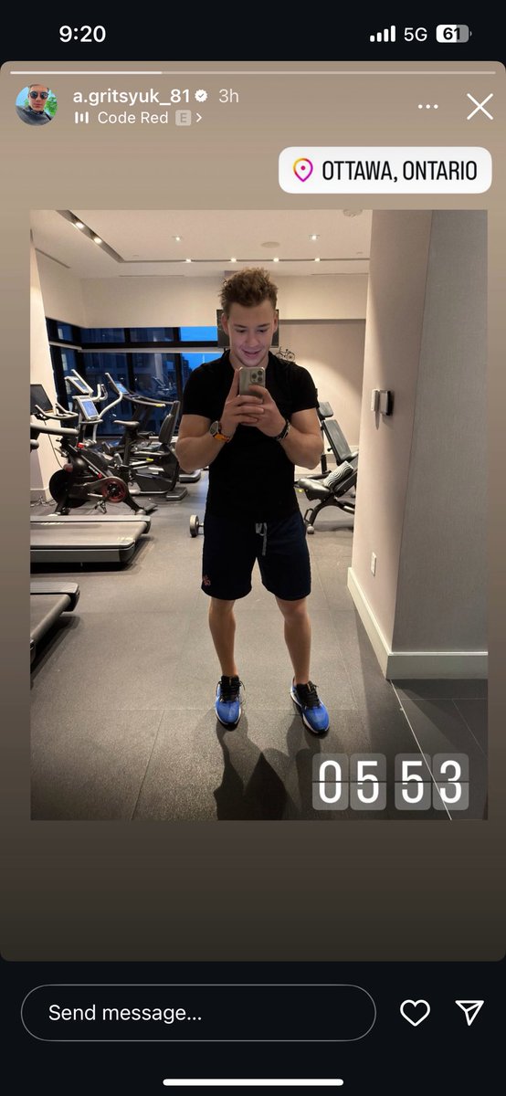 Our boy is so happy to be in North America 😭💪 #NJDevils