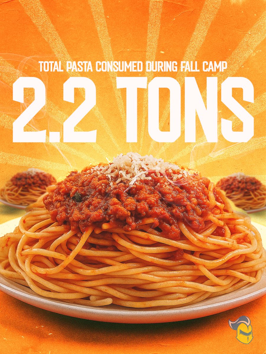 Carbs today, touchdowns tomorrow 🍝➡️🏆

#CrusaderNation