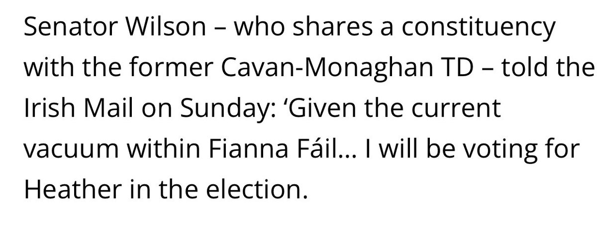 James Geoghegan TD (@jgeoghegantd) on Twitter photo Great to see <a href="/HHumphreysFG/">Heather Humphreys</a> gaining support across parties for her presidential campaign. Constituency <a href="/fiannafailparty/">Fianna Fáil</a> colleague Senator Diarmuid Wilson pledged his support for her in today’s <a href="/irishdailymail/">The Irish Daily Mail</a> extra.ie/2025/08/24/new… Great to see <a href="/HHumphreysFG/">Heather Humphreys</a> gaining support across parties for her presidential campaign. Constituency <a href="/fiannafailparty/">Fianna Fáil</a> colleague Senator Diarmuid Wilson pledged his support for her in today’s <a href="/irishdailymail/">The Irish Daily Mail</a> extra.ie/2025/08/24/new…