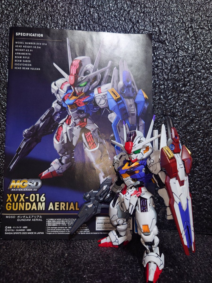 mgsd エアリアル 全塗装 完成品 塗り分け mgsd ガンダムエアリアル