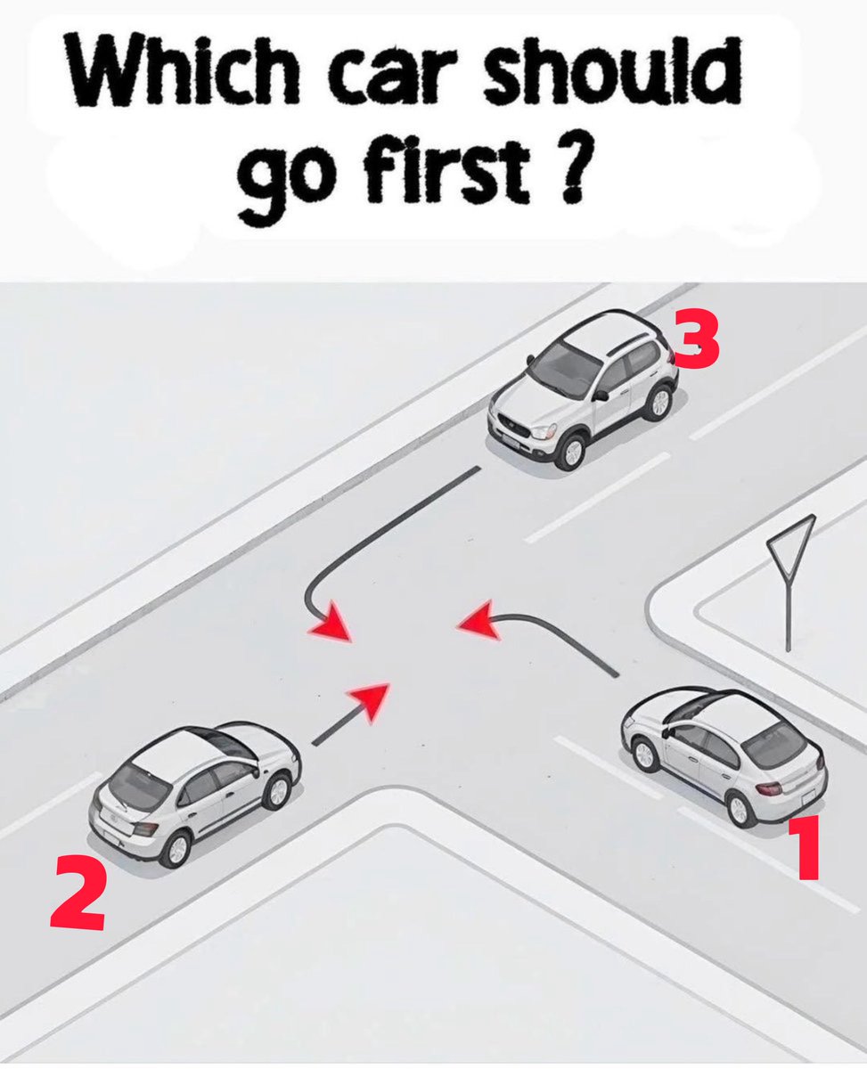 Which vehicle goes first?