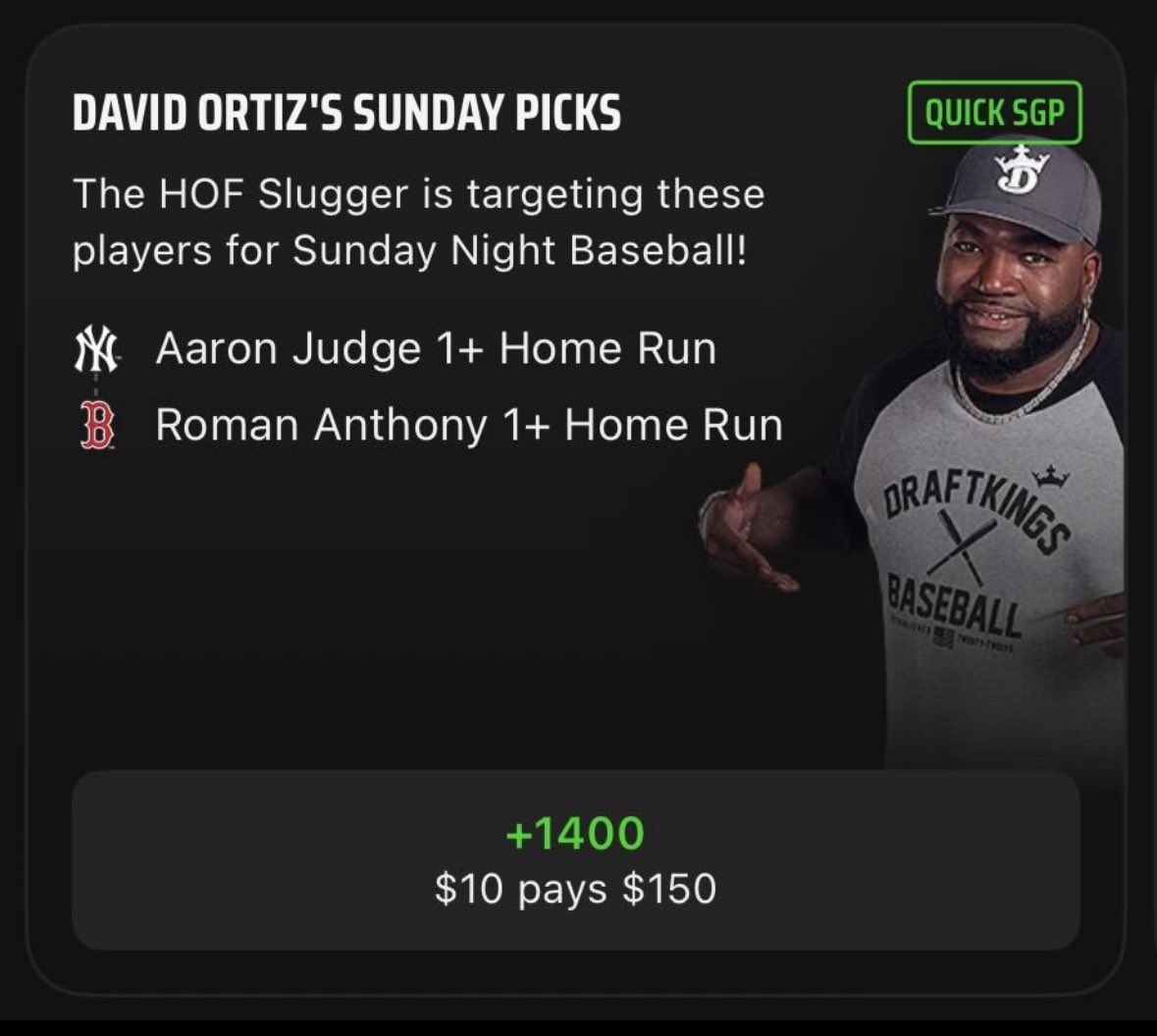 davidortiz's tweet image. Game 4. Let’s go boys. 
@dksportsbook #dkboston #redsox