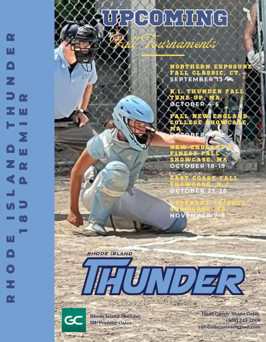 ava_florest's tweet photo. Schedule for this season!! ⬇️⬇️ Let’s go Thunder 🩵💙 @RITG_18U @thunderjam134 @BobRossiRITG https://t.co/PQRRIpj2oM