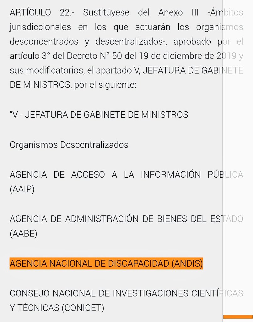 Soledad Gimenez (@gisoleok) on Twitter photo <a href="/majulluis/">Luis Majul</a> <a href="/JMilei/">Javier Milei</a> <a href="/andiscapacidad/">Agencia Nacional de Discapacidad</a> <a href="/KarinaMileiOk/">Karina Milei</a> <a href="/MinSalud_Ar/">Ministerio de Salud de la Nación</a> Te están mandando a operar con carne podrida, el decreto firmando por Posse en diciembre 2023, ANDIS PASA A DEPENDER DE JEFATURA DE GABINETE!! 👇 <a href="/majulluis/">Luis Majul</a> <a href="/JMilei/">Javier Milei</a> <a href="/andiscapacidad/">Agencia Nacional de Discapacidad</a> <a href="/KarinaMileiOk/">Karina Milei</a> <a href="/MinSalud_Ar/">Ministerio de Salud de la Nación</a> Te están mandando a operar con carne podrida, el decreto firmando por Posse en diciembre 2023, ANDIS PASA A DEPENDER DE JEFATURA DE GABINETE!! 👇