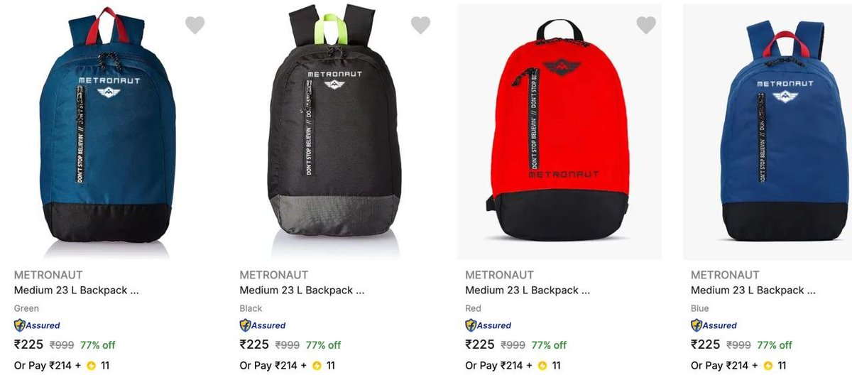 Metronaut Backpacks Starts at ₹225

bittli.in/a1E23