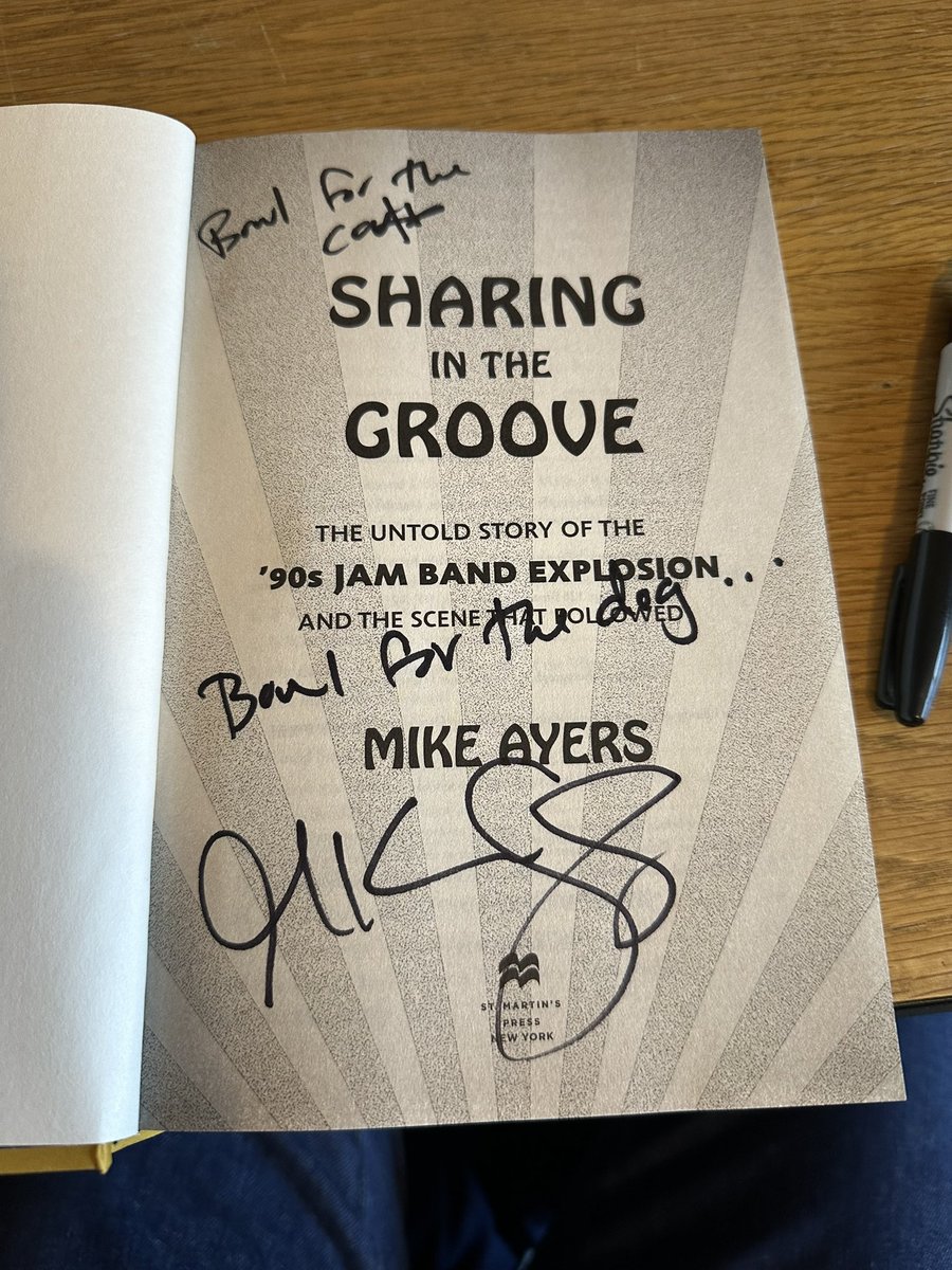 mike ayers (@themikeayers) on Twitter photo If you want a signed, personalized copy of Sharing in the Groove - DM me! Sending out some later this week If you want a signed, personalized copy of Sharing in the Groove - DM me! Sending out some later this week