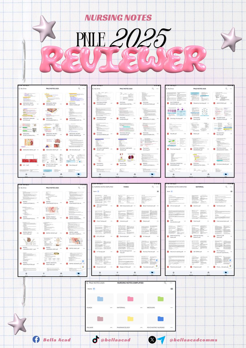 NOVEMBER 2025 PNLE REVIEWER‼️

72 days left before PNLE but it’s not too late to avail these reviewers and get that license! #magigingRNako #RN2025 #PNLE