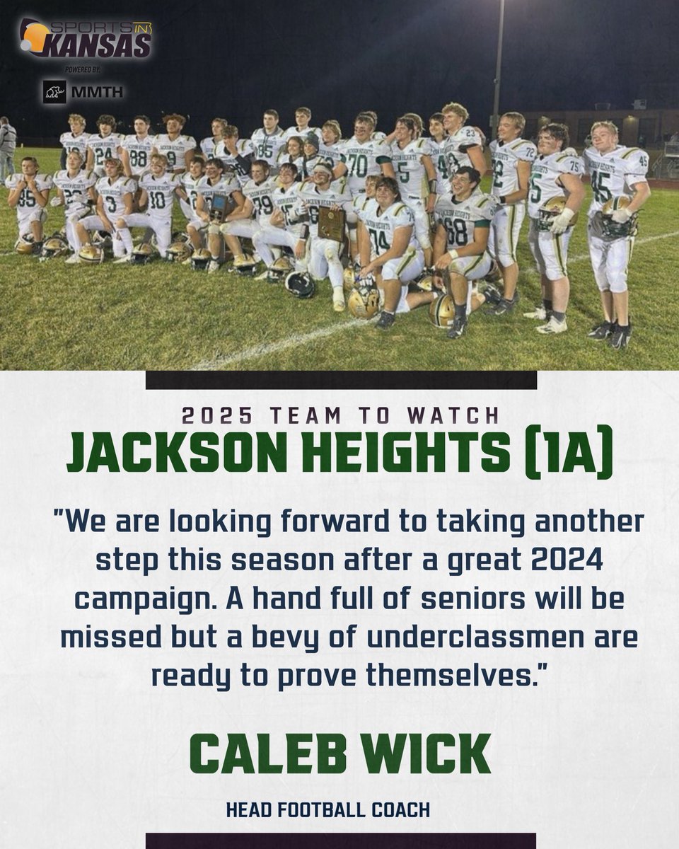 Jackson Heights is coming off a 10-1 season in 2024 that saw the Cobras claim league and district titles before falling in the sectional round to Rossville. A deep core of returners gives head coach Caleb Wick plenty of reason for optimism entering his 14th season at the helm.