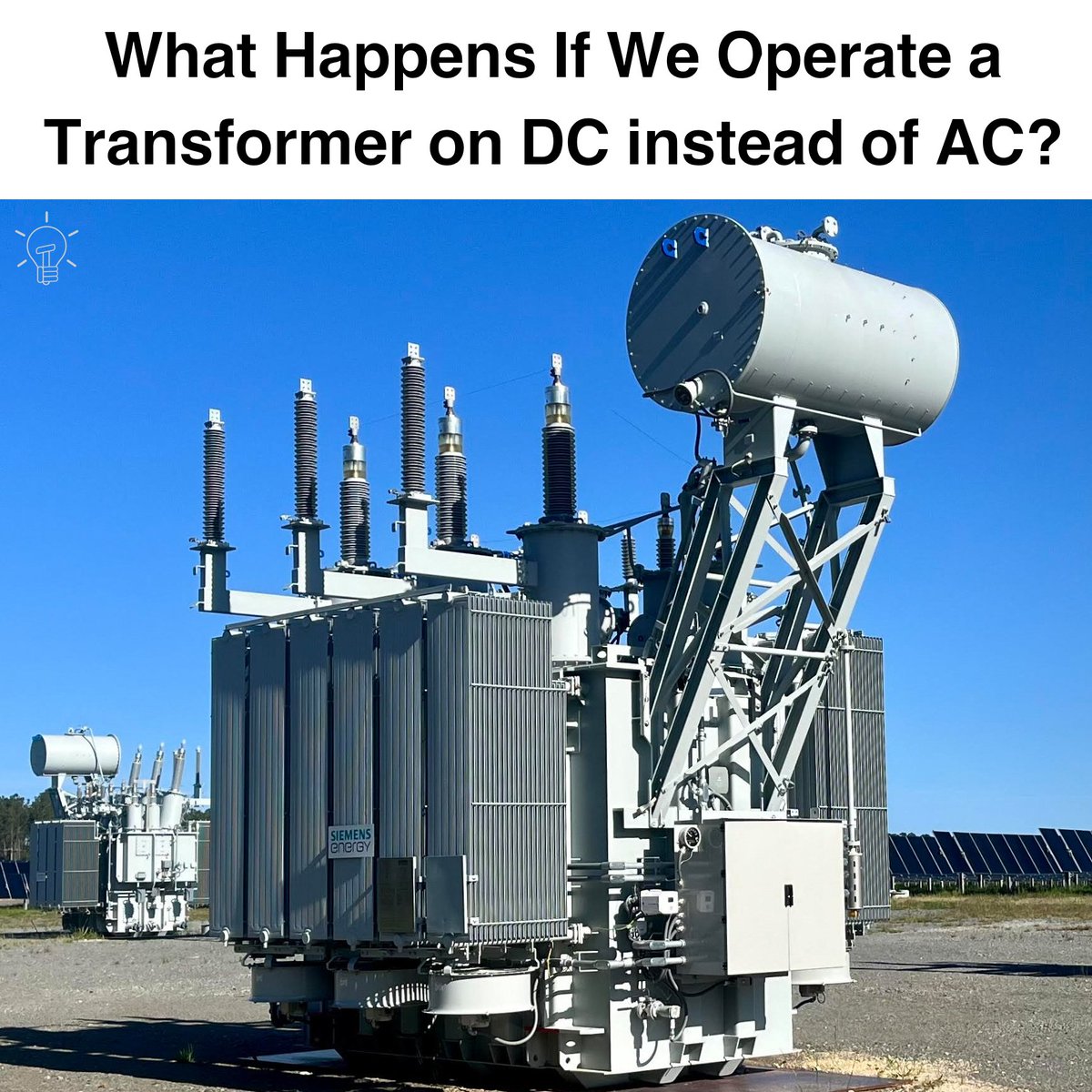 Why Can’t a Transformer Be Operated on DC Supply?

electricaltechnology.org/2019/08/why-tr…