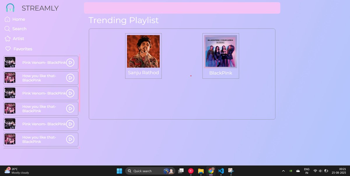 ankitpatel_og's tweet image. just updated the streamly web player 
going to add play pause button with more UI changes