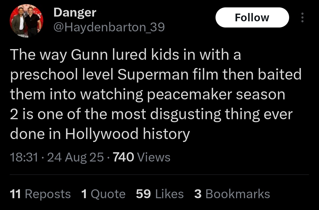 Peacemaker is a TV-MA show and HBOMAX has parental controls so kids can't watch it.