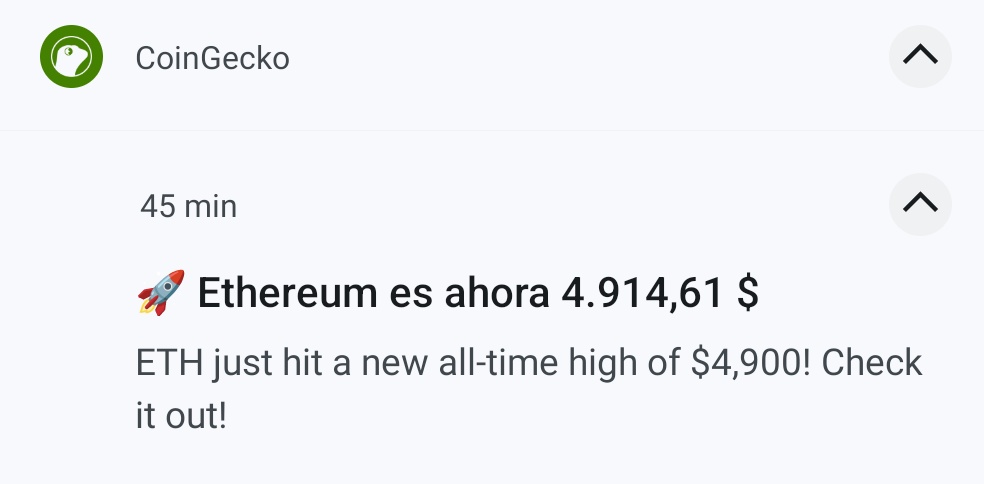Bueno, según Coingecko ahora sí tenemos nuevo ATH 🚀 (no como ese falso ATH del viernes)
Hay POAP! el que quiera uno me lo pide en los comentarios 👇

#ETH #ATH
