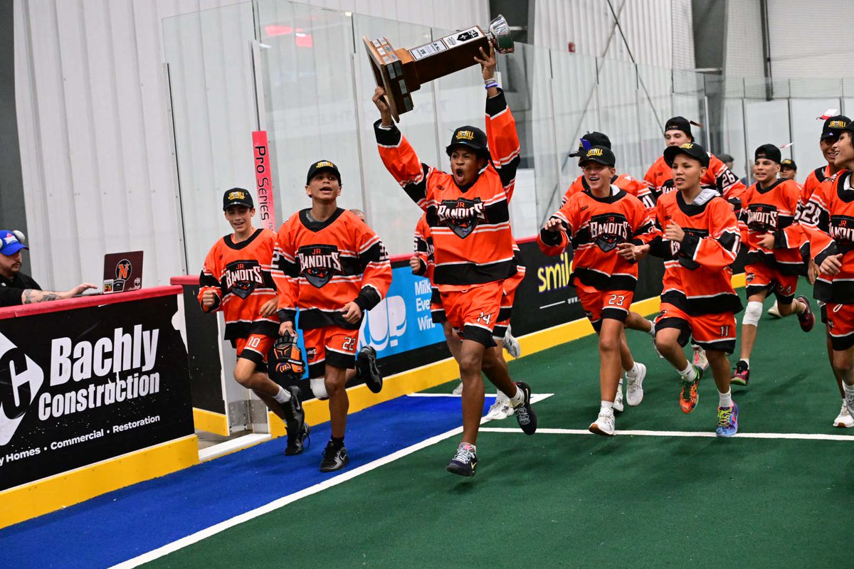 BanditsYouthLax's tweet photo. 2025 U15 Jr. NLL Champions! We rolled past the Jr. Rock on our way to the title. 🏆 https://t.co/hWHCxldPFZ