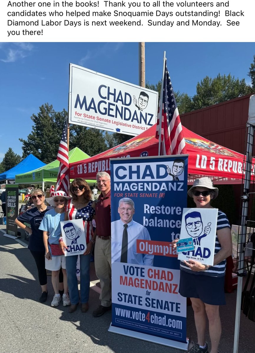 PNW Conservative (@underwashington) on Twitter photo 🚨Washington LD 5🚨
We need to turn out the vote for Chad <a href="/Magendanz/">Chad Magendanz</a>.
Only 3,271 votes between him and his opponent in the primary.
36% Turnout 🤦♂️
That means 71,000 people stayed home.
Do not let apathy keep us from blocking the WA Senate Democrats Supermajority Majority. 🚨Washington LD 5🚨
We need to turn out the vote for Chad <a href="/Magendanz/">Chad Magendanz</a>.
Only 3,271 votes between him and his opponent in the primary.
36% Turnout 🤦♂️
That means 71,000 people stayed home.
Do not let apathy keep us from blocking the WA Senate Democrats Supermajority Majority.