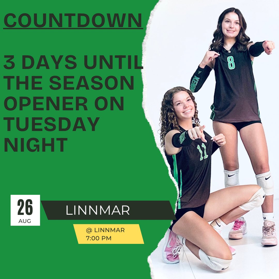 KennedyHS_VB's tweet photo. COUNTDOWN 3 DAYS UNTIL THE SEASON OPENER

Come out and support your Cougars as they take on the LinnMar Lions on Tuesday, Aug 26 at LINNMAR. 

JV/Soph 5:30pm
Varsity 7:00pm

#RollCougs
#ironsharpensiron
#StrongerTogether
#iahsvb https://t.co/wjLUlKJpvH