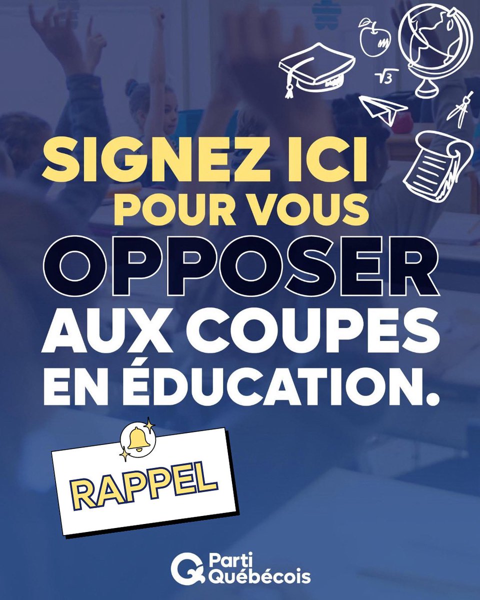 159 514 personnes s’opposent aux coupures en éducation! ✍️

Ajoutez votre voix en signant notre pétition pour demander à la CAQ de reculer sur les restrictions budgétaires. 

Cliquez ici pour signer: m.assnat.qc.ca/fr/exprimez-vo…