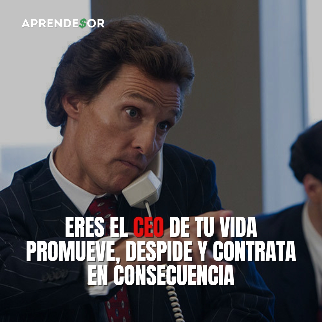 Eres el CEO de tu vida, comportate como tal. #Mentalidad #Disciplina #motivación