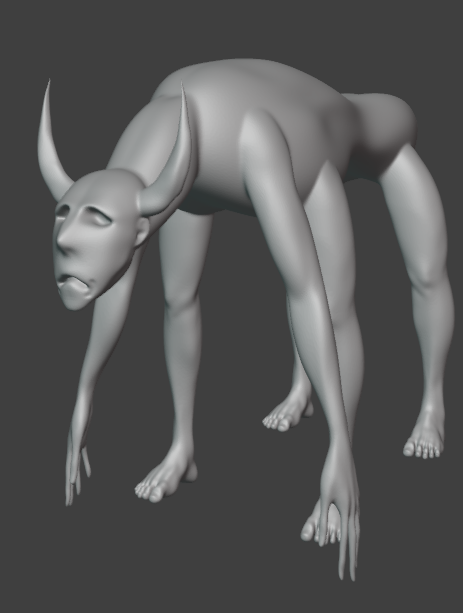 Cathy – The Grotesque Beast
Its face seems sorrowful, yet it hunts without mercy.
Appearing only when the player’s mind becomes unstable, this abomination lurks in the darkness
#ホラーゲーム #インディーゲーム #キャラクターデザイン #Blender3D #IndieGameDev #HorrorArt #CreepyDesign