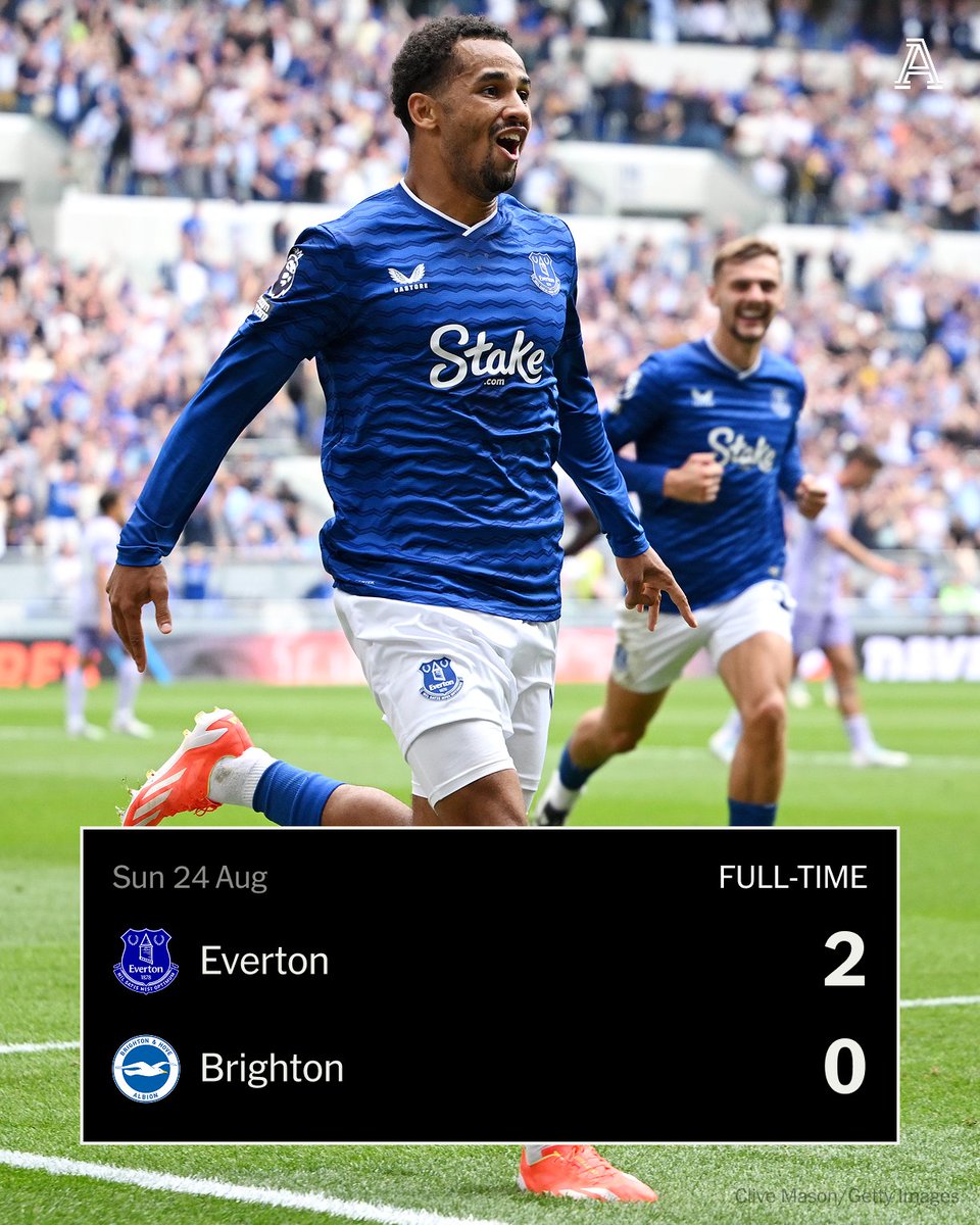 TheAthleticFC's tweet photo. Everton win their first home Premier League game of the season since 2021-22 (3-1 vs. Southampton) after losing their last three without scoring.

A glorious first afternoon for the Everton faithful at Hill Dickinson Stadium, two goals, a clean sheet, two Jack Grealish assists, and a Jordan Pickford penalty save.