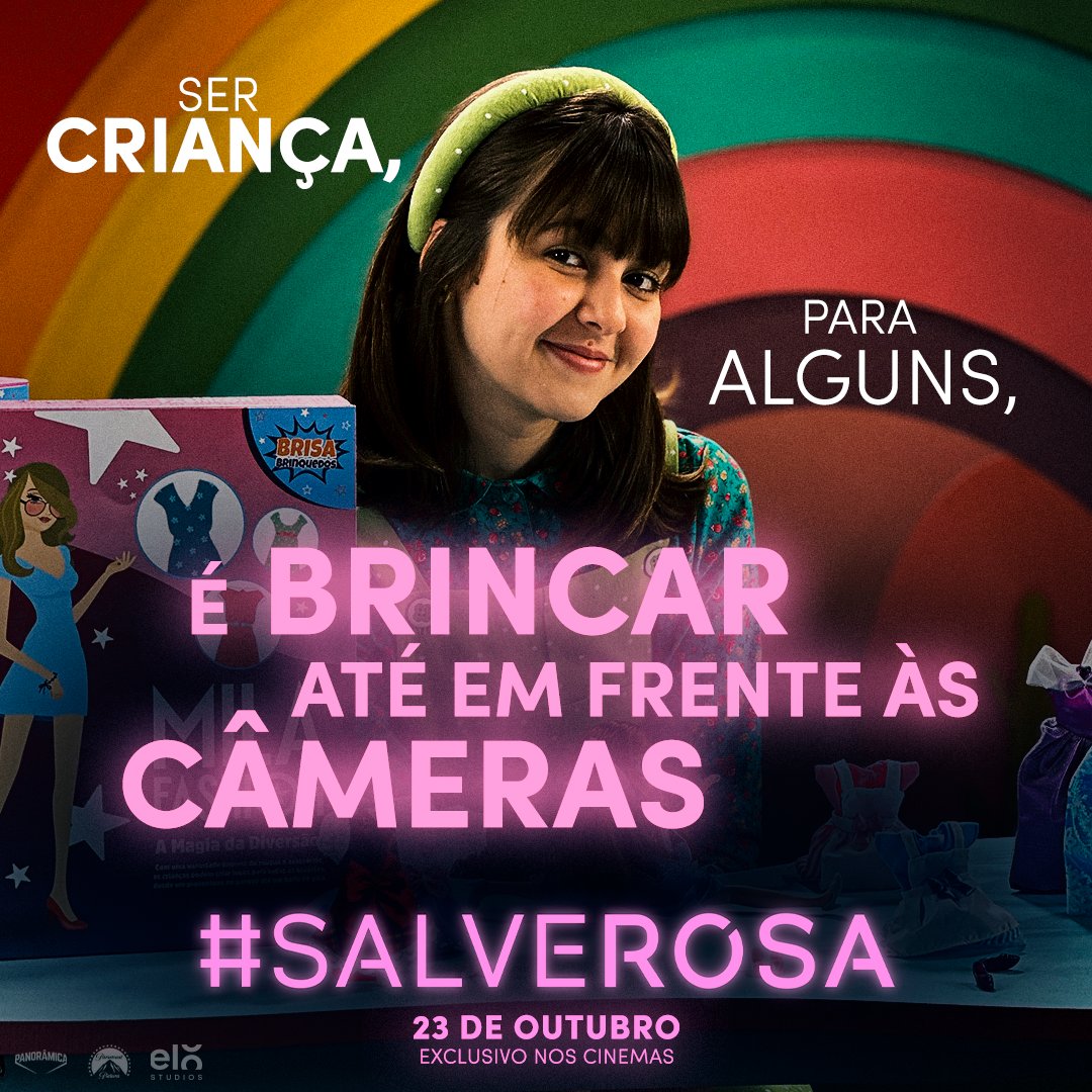 Dia da Infância.
Criada pelo Fundo das Nações Unidas para a Infância (Unicef), essa data chama atenção para as condições de vida das crianças.

É um dia de reflexão. E Salve Rosa também é.

Dia 23 de outubro, nos cinemas.
#EloStudios #SalveRosa #SalveRosaOFilme #CinemaNacional