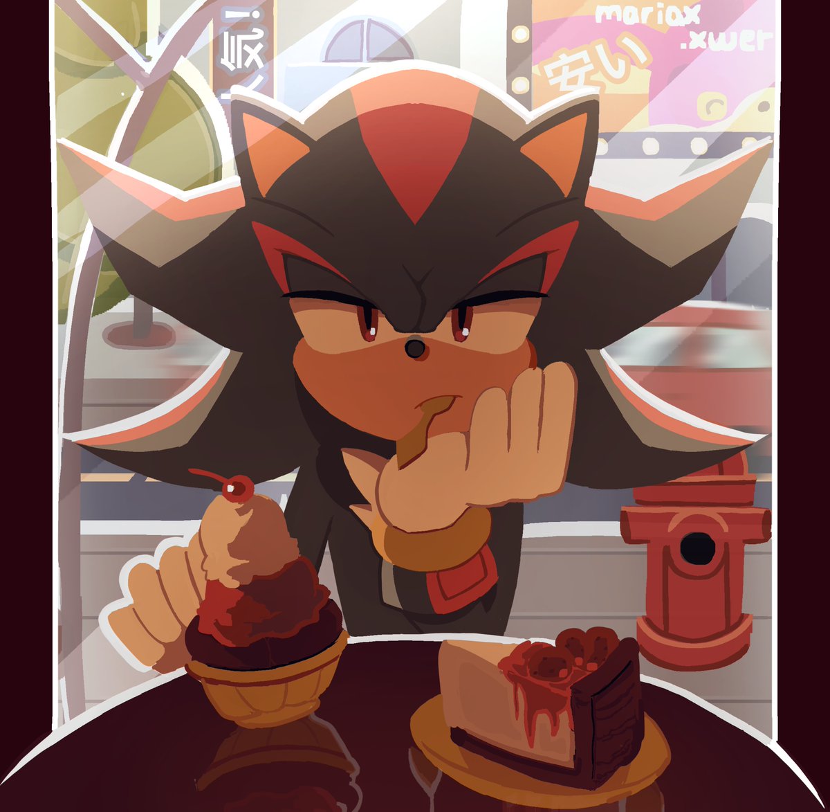 Date with.. ?????

#sonic #art #ShadowTheHedgehog