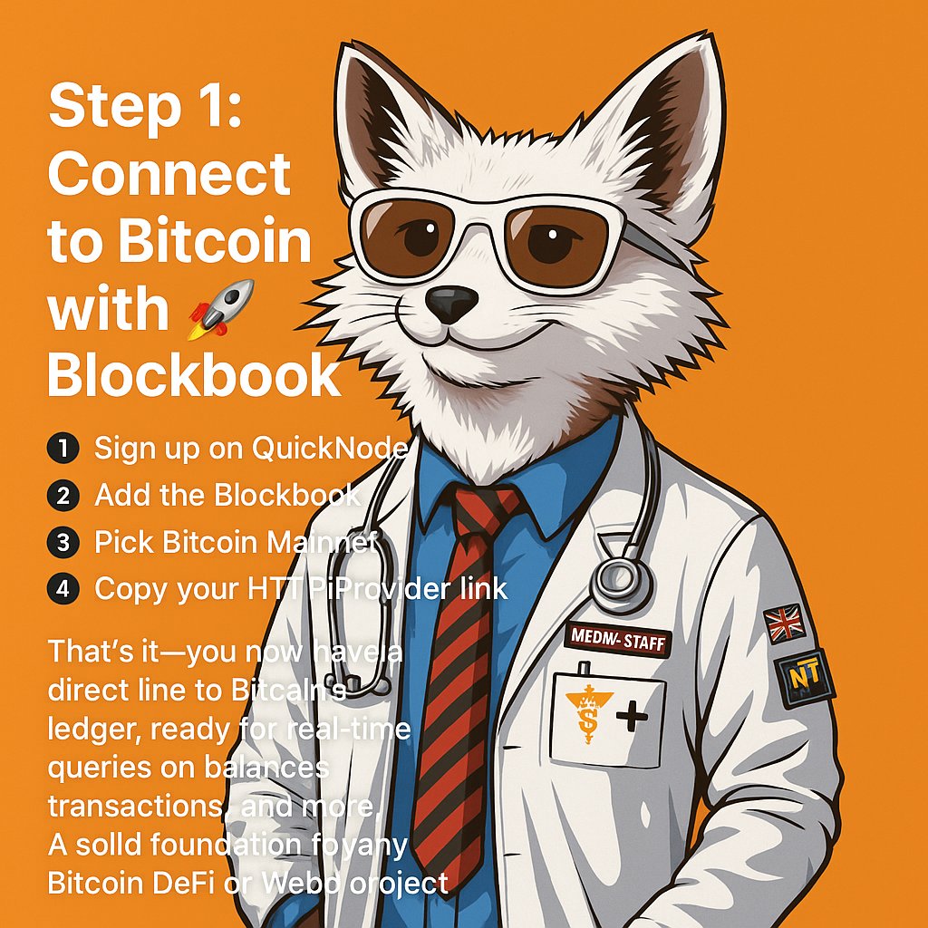 AriDomain's tweet photo. Unlocking Bitcoin starts with the basics 
By connecting to Bitcoin through Blockbook RPC on QuickNode, you open direct access to balances, transactions, and real-time blockchain data

#Bitcoin #BTC #Blockbook #QuickNode #Web3 #DeFi #CryptoBuilders #BitcoinDeFi
@TheBlockBookapp https://t.co/7Pt5tWHHbS