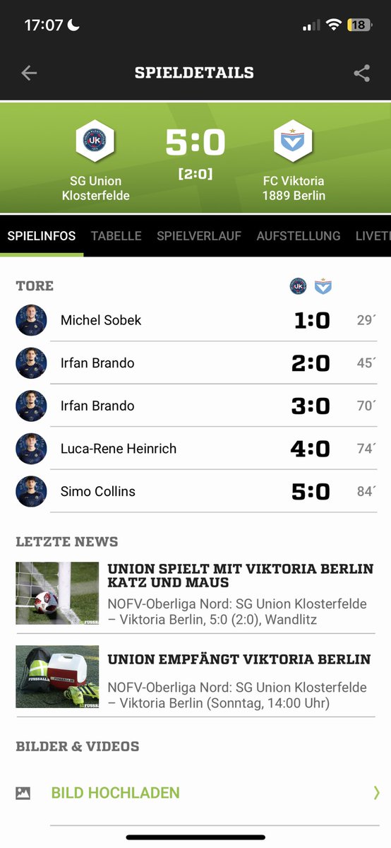 Läuft super bei Viktoria