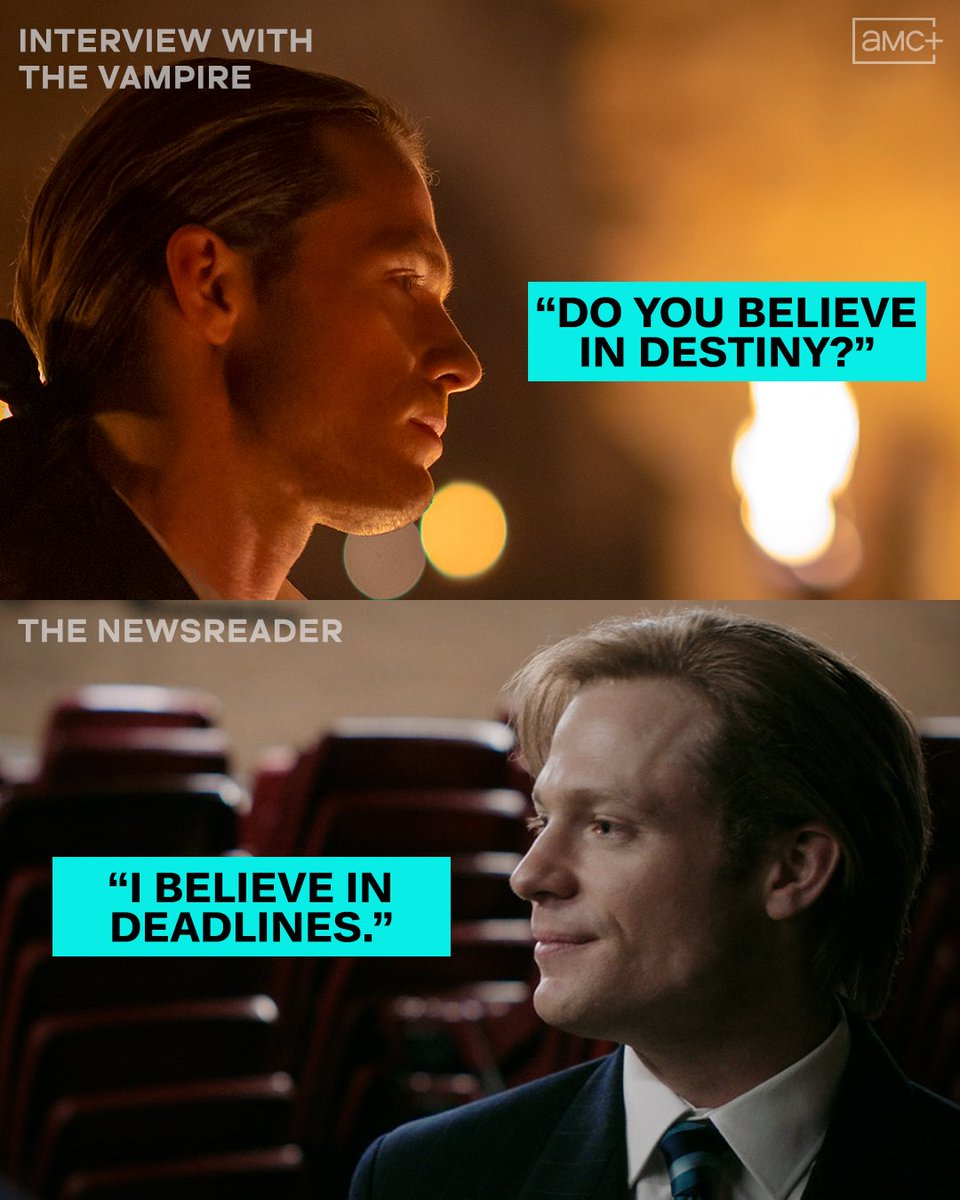 AMCPlus's tweet image. Lestat: eternal flair. ❤️‍🔥 Dale: eternal deadlines. 📰

#SamReid stars in #InterviewWithTheVampire and #TheNewsreader, streaming now on AMC+.