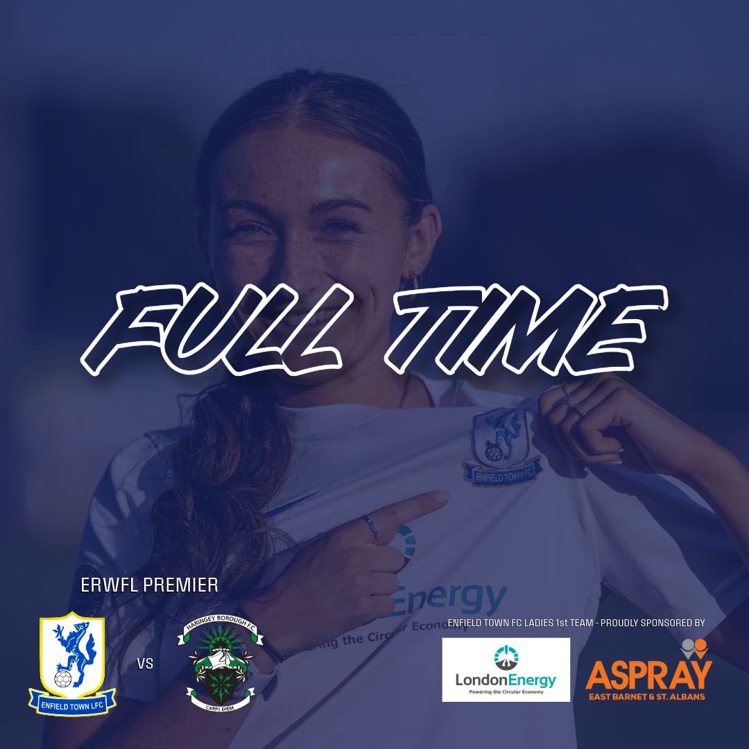 🔚 FULL TIME

🔵 Enfield Town Ladies 2–2 Haringey Borough ⚪

Points shared at Donkey Lane after a hard-fought contest in the Eastern Regional Premier League.

Another strong performance and great attitude from the squad right to the final whistle 💙

We keep building.