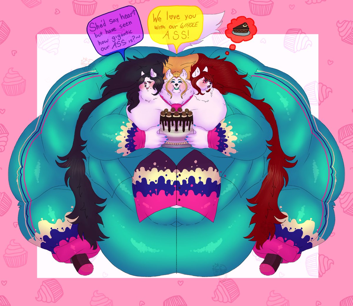 Comm for <a href="/Tabriennafancam/">Gabbi 🖤 Tabby 💛 & Janine 💖</a> !!!Reposts are appreciated <:3 #fatfurart #fatfurryart #wgart #bbwart #nsfwart #nsfwartist #bigassart #assart #plussizeart #fatgirlart #biggirlart #nsfwfatart #fatmanart #fatboyart #fattyart #nsfwcommission #fatfurcomm #fatfurcommission