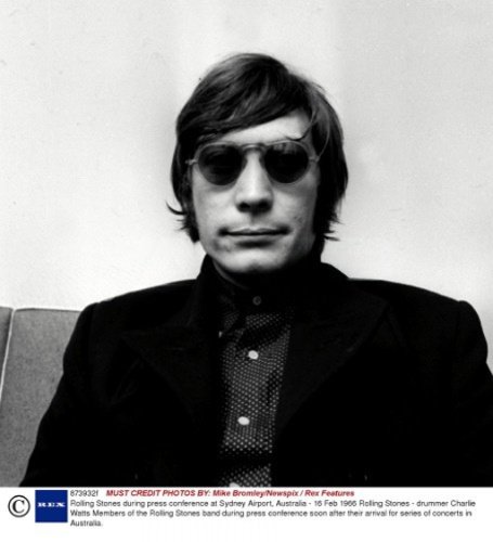 We love you Mr Watts 🙏🏾💕 Charlie boy!
He has been with The Rolling Stones from thick to thin 
Photo by Mike Bromley/Newspix/Rex Features during a press conference at an Australian airport, 1966