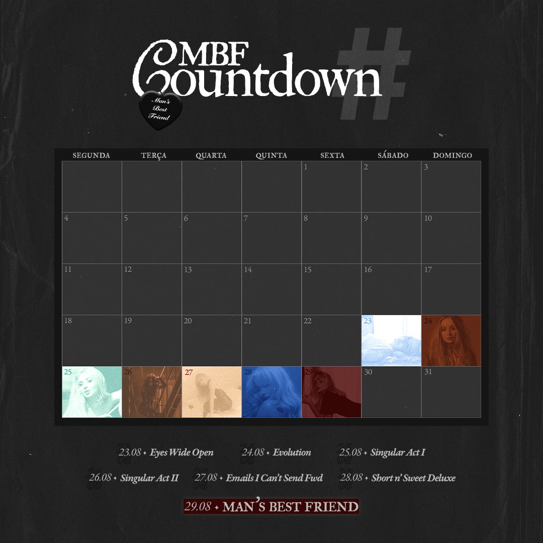 ÁLBUM DO DIA: ‘EVOLution’

Revisitaremos o 2° álbum de Sabrina Carpenter usando a #MBFCountdown. 

Estaremos de olho e selecionaremos um fã para ganhar um vinil padrão do álbum! 🐾

Responda a esse tweet com seu Last.fm e ouça a playlist abaixo ao menos uma vez.