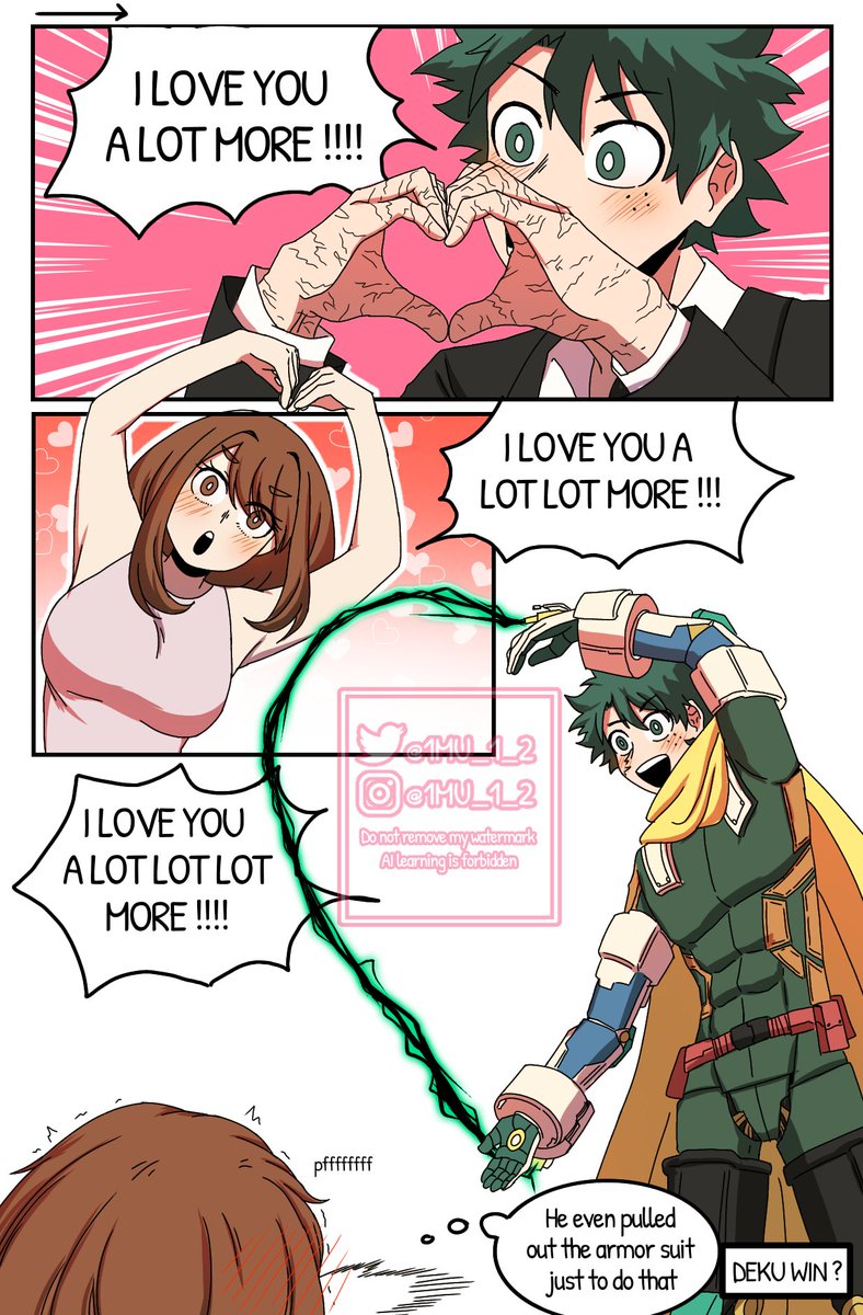 Love you ♥️
- Read from left to right 
#Izuocha #Dekuocha