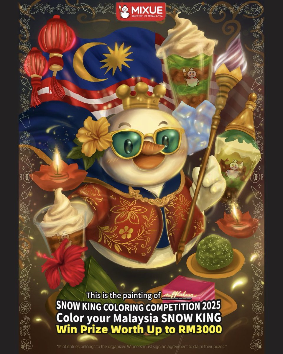 ariffbhnan's tweet photo. kinda sad sebab tak dapat into TOP 30 nor TOP 100 dalam mixue coloring competition. maybe diaorang fikir i boost likes agaknya 😭😔😔 https://t.co/6VjytJUdCW