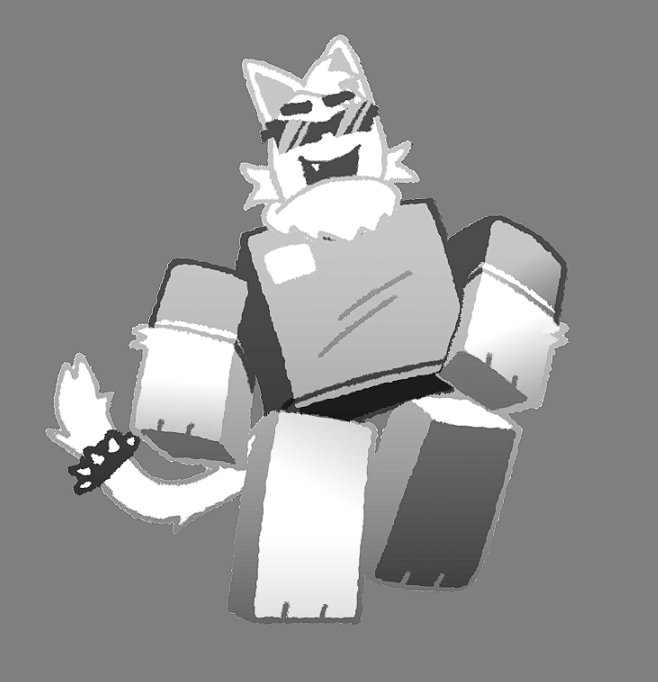Quick sketch of my roblox avatar before I leave for most of the day